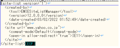 「site-list version="1"」