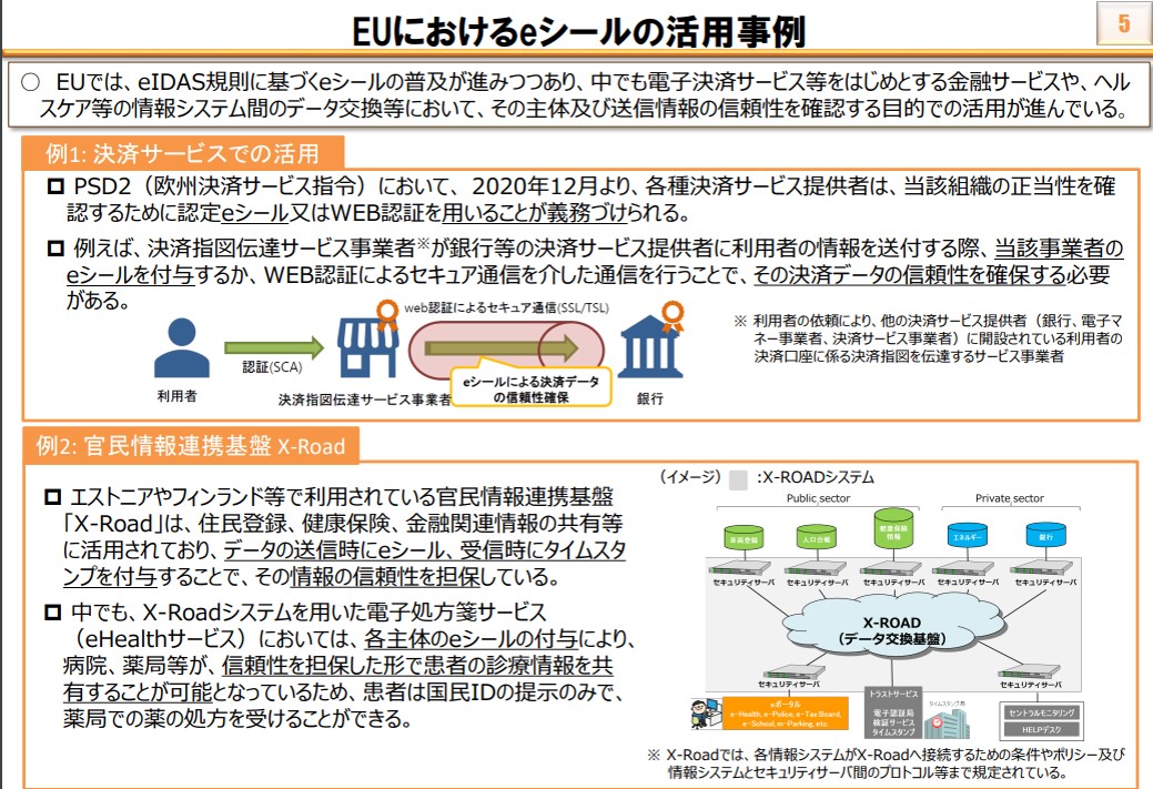 EUにおけるeシール活用事例